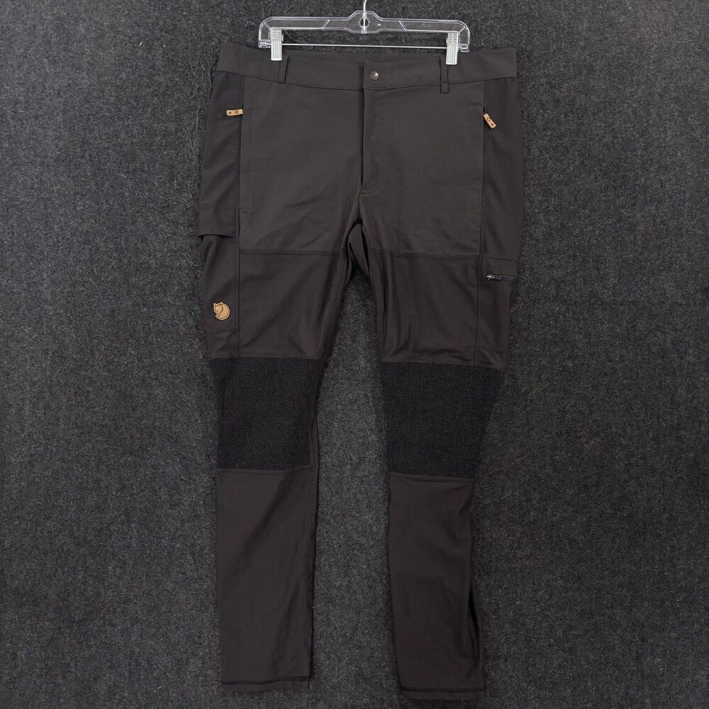 Fjallraven Abisko Trekking Leggings Men's XXL Gray Leggings Zip Pocket 81506